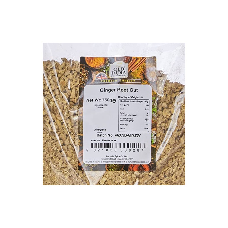 Old India Ginger Root Cut 750 g