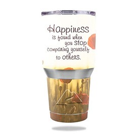MightySkins Skin Compatible with Ozark Trail 30 oz Tumbler - Be Happy | Protective, Durable, and Unique Vinyl Decal wrap Cover | Easy to Apply, Remove, and Change Styles | Made in The USA