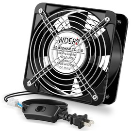 WDERAIR Big Airflow Axial 110V 120V AC 150mm x 50mm Metal Fan for DIY Greenhouse, Rv Fridge, Small Box, Server Cabinet、 Printers, Air Hockey Table, Modem, Window Exhaust Fan