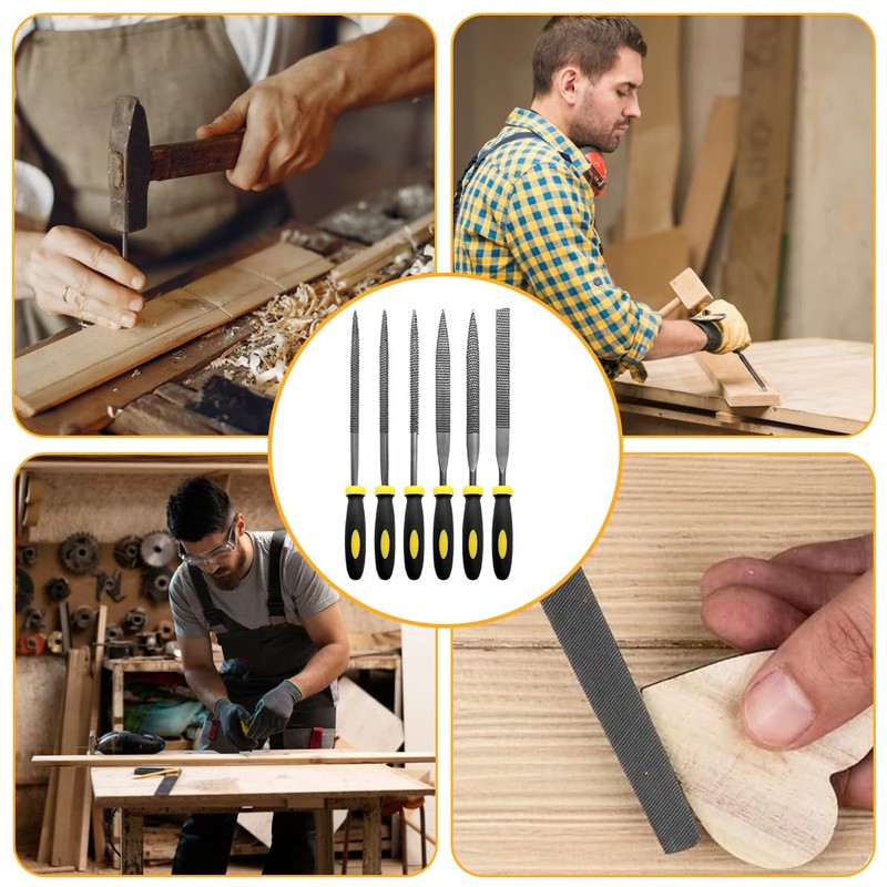 SGERUFZ 6-Piece Precise File Set for Workshop and DIY Including