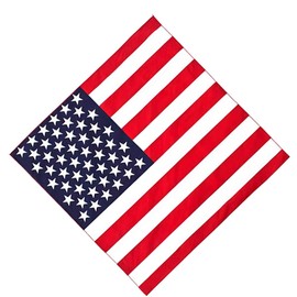 Trimming Shop Cotton Unisex Paisley Bandana Lightweight Breathable and Durable for Handkerchiefs Headband Riding Party US Flag 54 cm, US flag