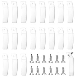 60 Sets Plastic Drawer Stops Non-Slip Drawer Stopper for Dressers, Clear PVC Drawer Stoppers with Stainless Steel Screws for Furniture Drawer Bottoms Maintenance Tool Kit (White)