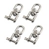 4Pcs 304 Stainless Steel M5 Jaw Eye Swivel Ring Shackle