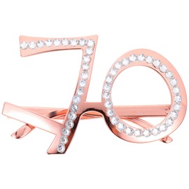 jojofuny Birthday Accessories 70th Birthday Glasses 70 Years Glasses With Rhinestone Frame Funny Party Glasses Photo Booth Props For 70th Anniversary Party Decorations