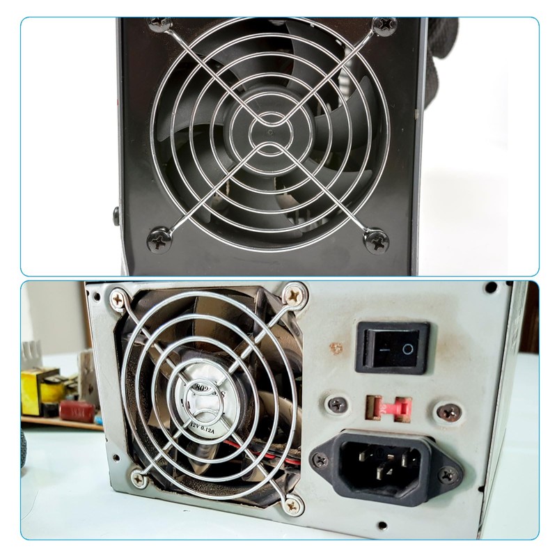 PATIKIL 120mm Fan Grill with Screws, 5Pack Chrome Plated Iron