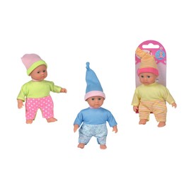 Simba 105011936 - Cute Laura, Soft Body Doll in Various Colours, 3 Assorted Designs, Only One Item Delivered, 15 cm, Baby Doll from 12 Months