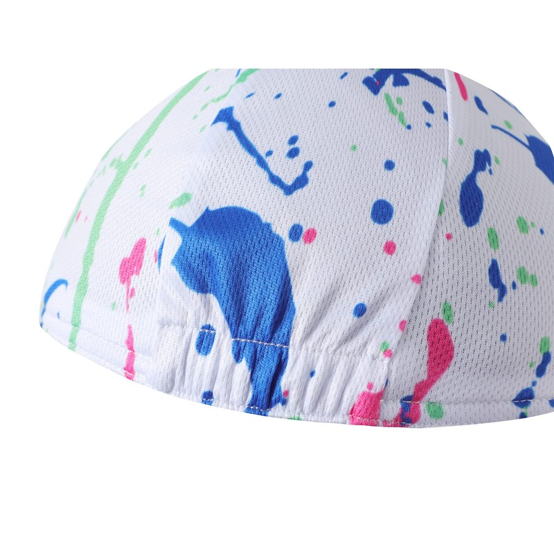 BikingBros White Cycling Cap - Polyester Cycling Hat-Under Helmet -