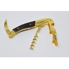 Gold and Black Corkscrew Wood Handle Double Hinge Waiters Wine