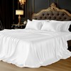 Degrees of Comfort White Satin Sheets Set for Full Size
