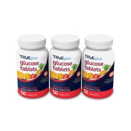 TRUEplus® Glucose Tablets, Tropical Fruit Flavor - 50ct Bottle (3)