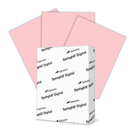 Springhill 8.5” x 11” Pink Colored Cardstock Paper, 67lb Vellum Bristol, 147gsm, 250 Sheets (1 Ream) – Premium Lightweight Cardstock, Vellum Printer Paper with Textured Finish – 076000R