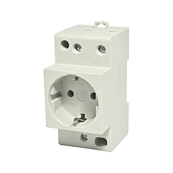 Schuko Socket DIN Rail 230 V 16 A Built-in Socket