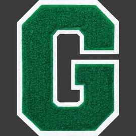 SOYCEV 4.5" Varsity Letter Patches Chenille Iron on Letters Large Letterman Jacket Patches for Clothing/Jacket/Varsity/Bag (Green, G)