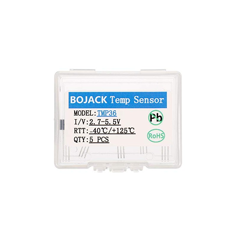 BOJACK TMP36 Temperature Sensors 3 Pin TMP36GZ High Precision Celsius