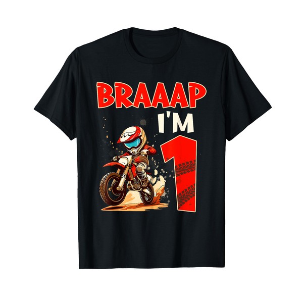 Braaap I'm 1 Year Old Motocross Dirt Bike 1st Birthday
