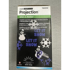 Gemmy LED Lightshow Projection Whirl-a-Motion Snowman Let It Snow (new)