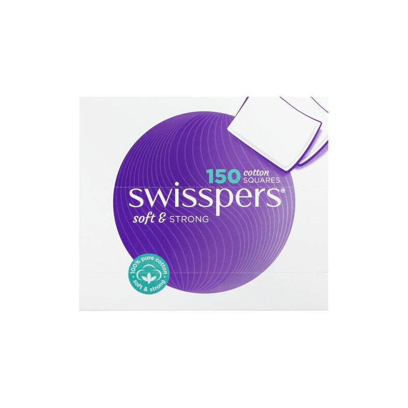 Swisspers Cotton Squares 150 Pack
