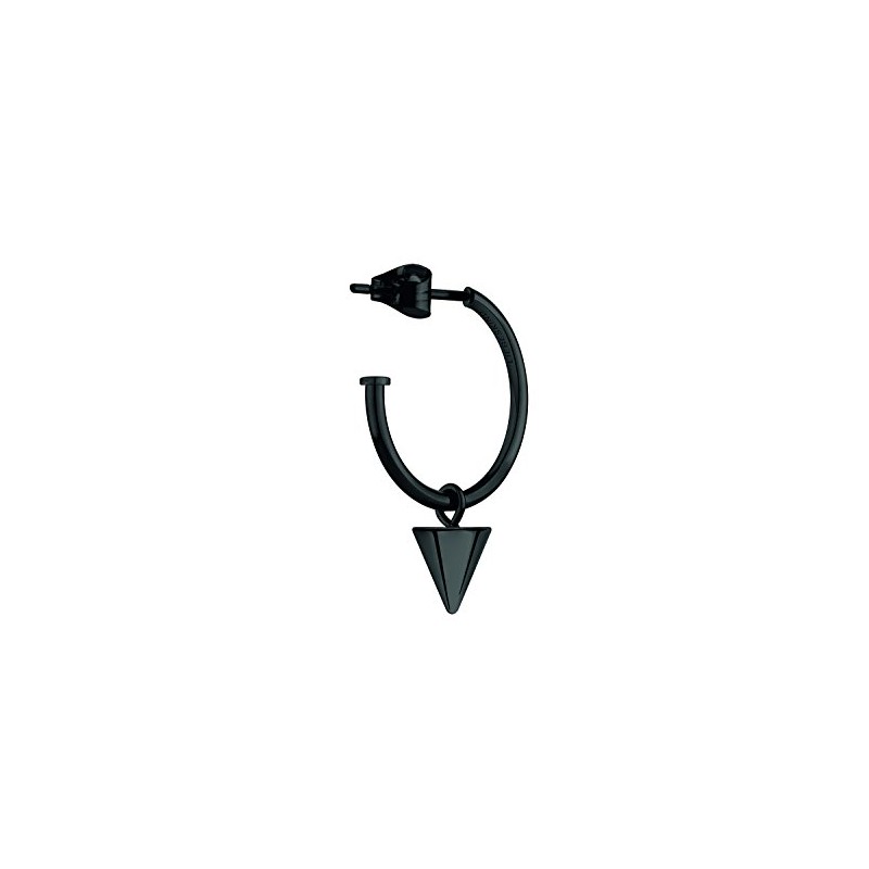 Liebeskind Berlin Creole Earrings, Stainless Steel, black