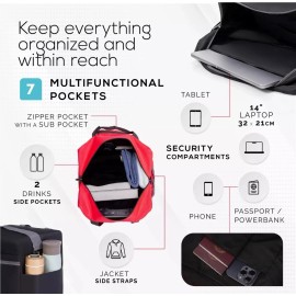 BETTERLINE Personal Item Travel Bag for Airlines - Underseat & Carry-on Travel Bag Cabin...