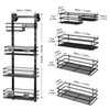 Orimade Over The Door Shower Caddy Adjustable 4 Tier Black,Bathroom