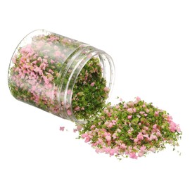 CoCud Model Flower Grass, 185ml Capacity, Fake Miniature Flower Grass Tree Plastic Sponge Pink - (Applications: DIY Dollhouse Fairy Garden Model Railway Landscape)
