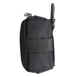 FUPUTWO Golf Ball Case, For 2 Pieces, Ball Pouch, Simple, Tea Stab Included, Fixed Waist (Black)
