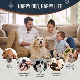 GOWGOW Coffee Wood Dog Chew Sticks for Medium and Large Dogs, 8.8'', 2 Pack Size M - 100% Organic Toys - Teeth Cleaning, Relieve Stress, Dog Health - Natural Dog Toys