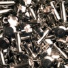 15 Schraubnieten Gürtelschrauben Buchschrauben Chicagoschrauben Nieten zum Schrauben 12MM nickel-glänzend