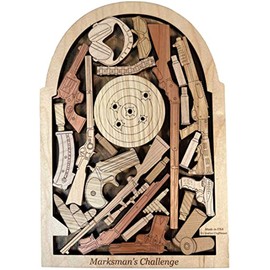 Marksman's Challenge Puzzle - Wood Picture Frame Puzzle and Brain Teaser