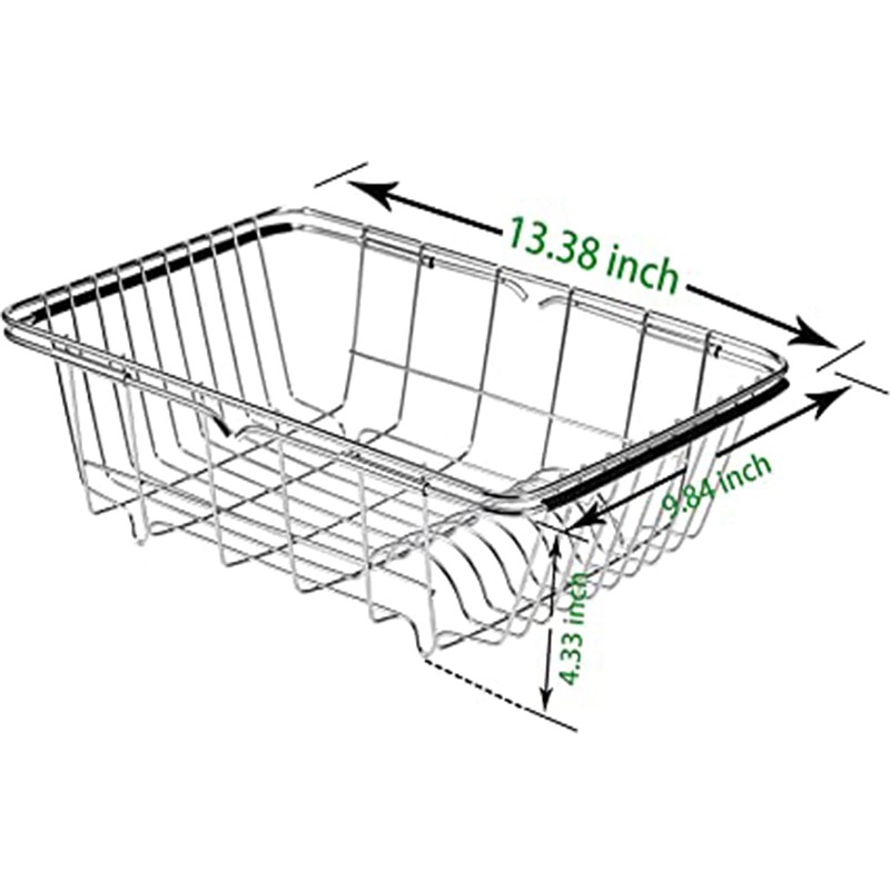 JINGWAYS Stainless Steel Dish Rack,Expandable Deep & Large Dish Drying