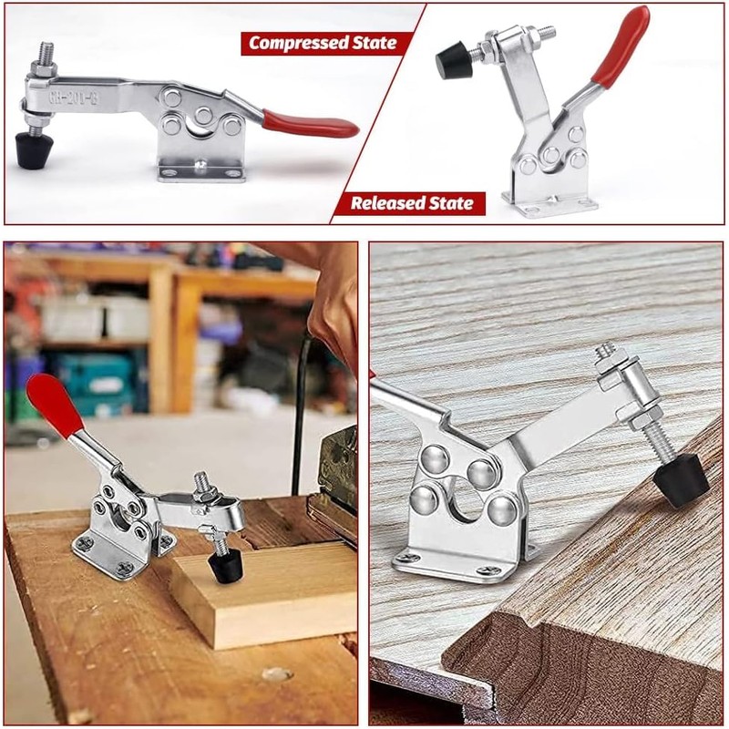 Toggle Clamp, Hand Tool Toggle Clamp GH-12130 100KG/220lbs Adjustable Antislip