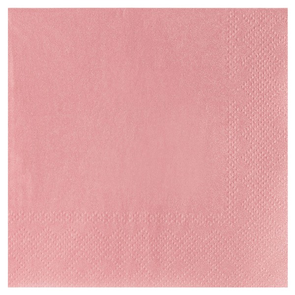 Crisky Servilletas desechables de papel de rosa polvorienta para bodas, cumpleaños, aniversarios, despedidas de soltera, decoración de baby shower, 3 capas, 100 unidades