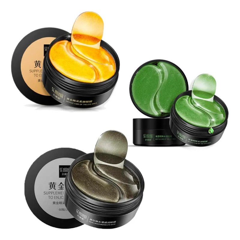 Parches Hidrogel Contorno Ojos 60pzas Aminoácidos Senana Antiedad