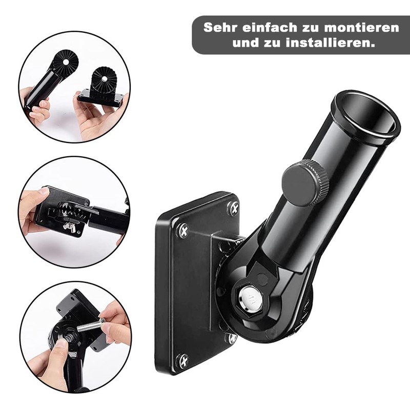 Flagpole Bracket, Adjustable Wall Mount Flag Pole Holder, for Flag