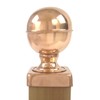 4x4 Copper Globe Finial Post Cap by Captiva (2-Pack) -