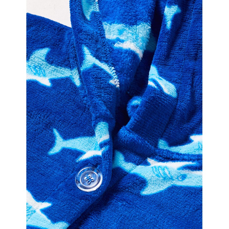 Playshoes Fleece Bathrobe, Unisex Children's Dressing Gown, Shark
