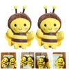 Toyvian Bee Plush Key Chain Plush Bee Stuffed Animal Key