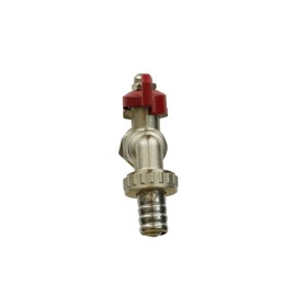 Wärmer System Outside Garden Tap Butterfly Handle with Sealing PTFE, Rotating Nut and Wallplate Elbow Fixture (1/2 inch Garden Tap)