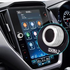 sumaikeji for Subaru Ascent/Crosstrek/Impreza/Legacy/Outback/WRX (2020-2024) Screen Knob Cover, Automotive Decoration (Silver)