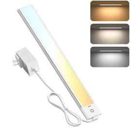 MYPLUS 12" Under Cabinet Lights, 5 Color Temps Under Counter Lights with Dimmable 285Lumens,49 LEDs,7W,Ultra Thin LED Light Bar Plug-in for Kitchen, Cabinet, Counter and Shelf