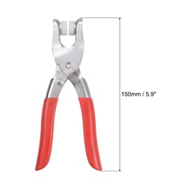 uxcell Metal Snaps Buttons Plier, Universal Handheld Metal Press Snaps Fastener Tool Pearl Snap Button Kit for DIY Small Fabric Sewing, Red