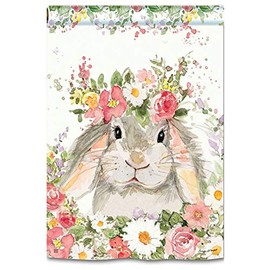BreezeArt Studio M Hello Bunny Decorative Spring Easter Standard House Flag Banner – Premium Quality, 28 x 40 Inches