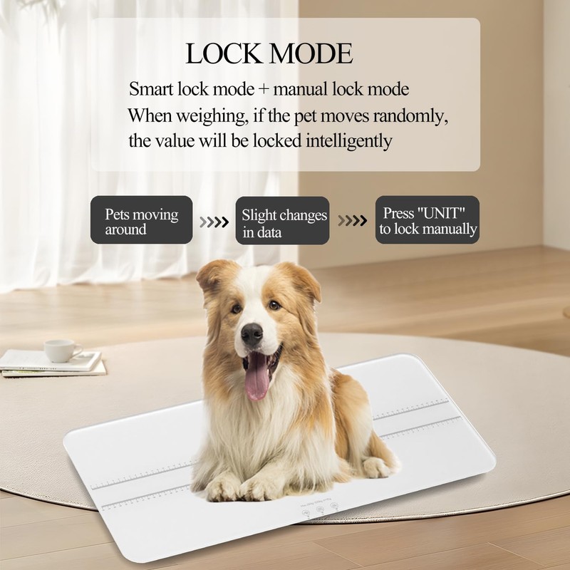 FAFAGLGL Digital Pet Scale for Small-Medium Dogs/Large Cat, Measuring Range: