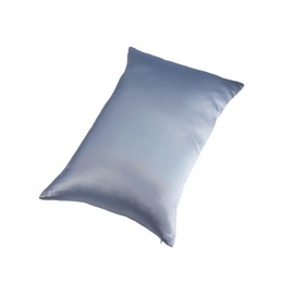 Kids' 35 50 Silk Pillowcase, Summer, Cool Touch Zipper, 19 Momme, Breathable, Deep Sleep, Silk Pillowcase, Natural Silk, Antibacterial, Easy Removal, OEKO Certified (Single Item, Light Blue)