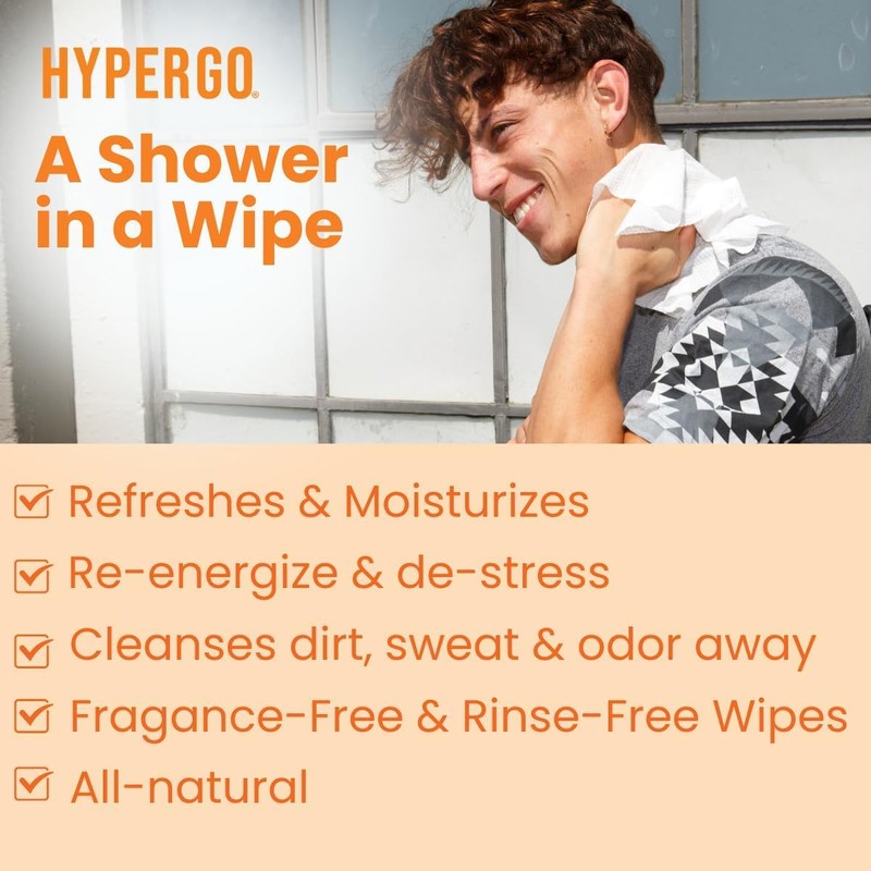 HyperGo XL Body Wipes for Women & Men – 12"