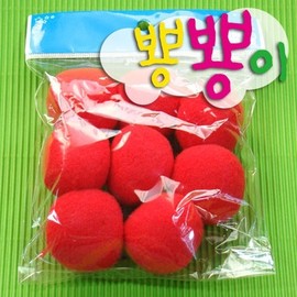 (Solomon Shop) Solid Color Pom-poms 40mm (Approx. 7 Pieces) / Glitter Cotton / Tree Decoration Cotton / Tree Cotton / Christmas Tree Cotton / Pom-poms / Colored Cotton / Pom-poms / Cotton Balls / Decorations / (솔로몬샵)단색뿅뿅이 40파이 약7개입반짝이솜트리장식솜트리솜츄리솜뼝뼝이칼라솜폼솜솜방울장식
