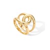 PAVOI 14K Yellow Gold Plated Chunky Interlock Statement Ring for