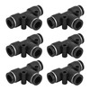 10pcs Pneumatic Tube Fitting Durable PVC Stable Sealing Corrosion Resistance