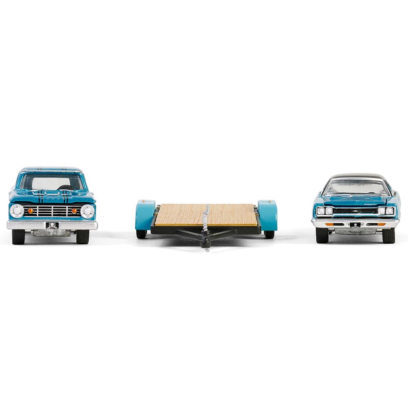 1969 Plymouth GTX and 1967 Dodge D-200 Pickup Truck Turquoise