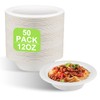 GREENESAGE 50 Pack Disposable Paper Bowls 12oz - Eco-Friendly, Sugarcane